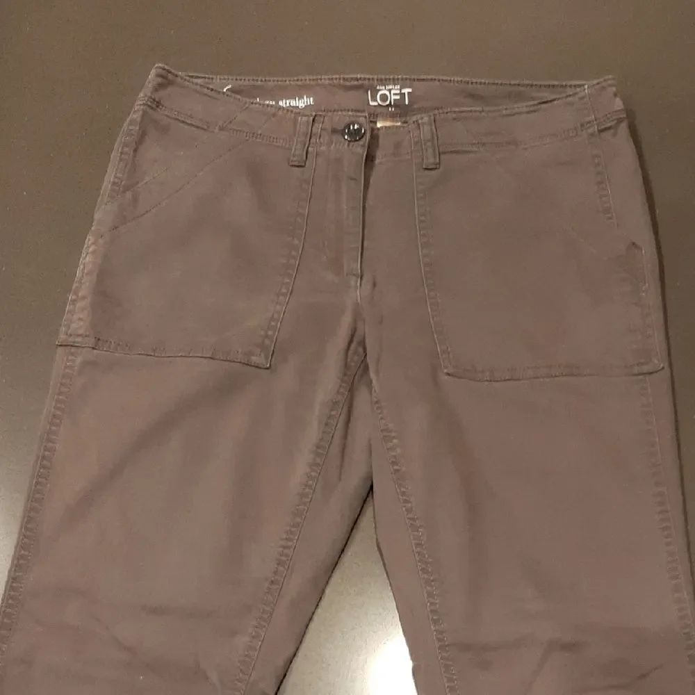 LOFT Modern Straight Gray Pants